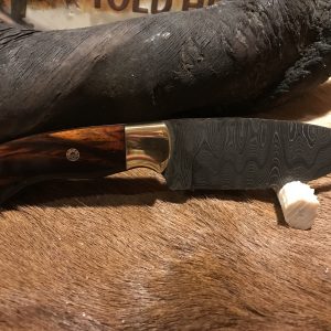 Damascus Hunting Knife - Deer hunting, skinning, dressing
