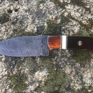 Damascus custom knife - A custom bushcraft hunting knife