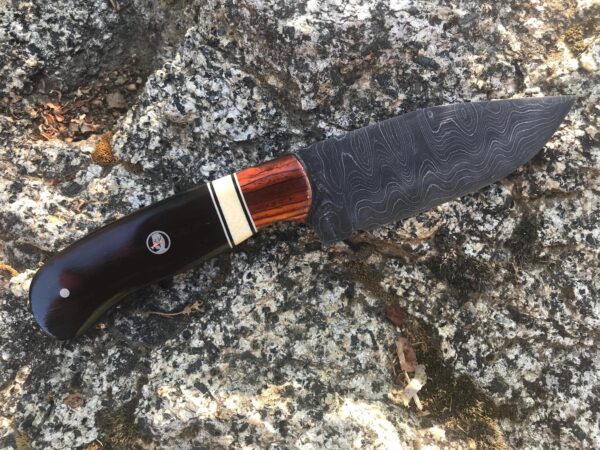 Damascus custom knife - A custom bushcraft hunting knife - Image 3